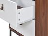 2 Drawer Bedside Table Dark Wood with White NUEVA_787577