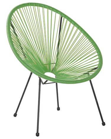 Cadeira de jardim em rattan verde ACAPULCO II