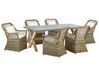 Zestaw ogrodowy rattanowy stół i 6 krzeseł naturalny MAROS/OLBIA_824033