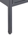 Steel Display Cabinet Black FOXTON_850357