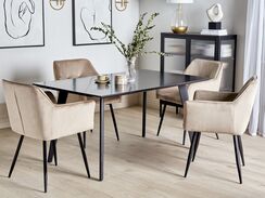 Ruokapöytä musta 150 x 90 cm DORCAS Ruokapöytä musta 150 x 90 cm DORCAS