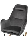 Velvet Rocking Chair Dark Grey ARRIE_745354