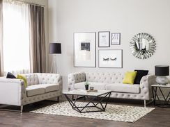 5-istuttava sohvaryhmä kangas vaalea beige VISSLAND 5-istuttava sohvaryhmä kangas vaalea beige VISSLAND