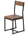 Spisebordsstol mørk træ/sort metal sæt af 6 LAREDO_692147