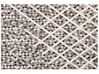 Kožený koberec 160 x 230 cm sivá/hnedá AKDERE_751591