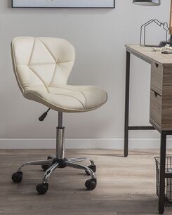 Työtuoli keinonahkainen beige VALETTA Työtuoli keinonahkainen beige VALETTA