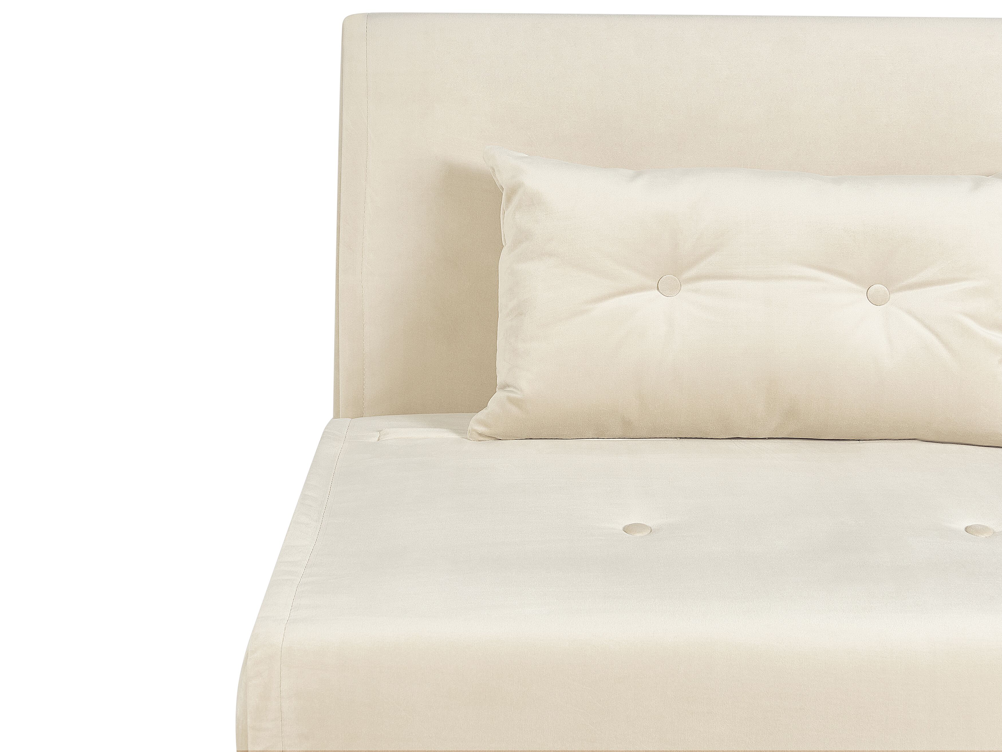 Velvet Single Sofa Bed Cream FARRIS Beliani.co.uk