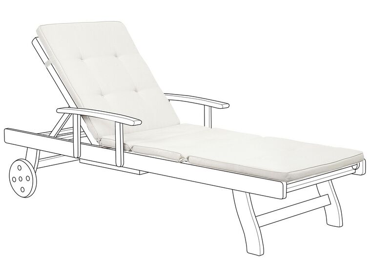 Sun Lounger Pad Cushion Off-White TOSCANA/JAVA_695618