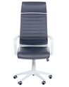 Faux Leather Swivel Office Chair Grey LEADER_860996