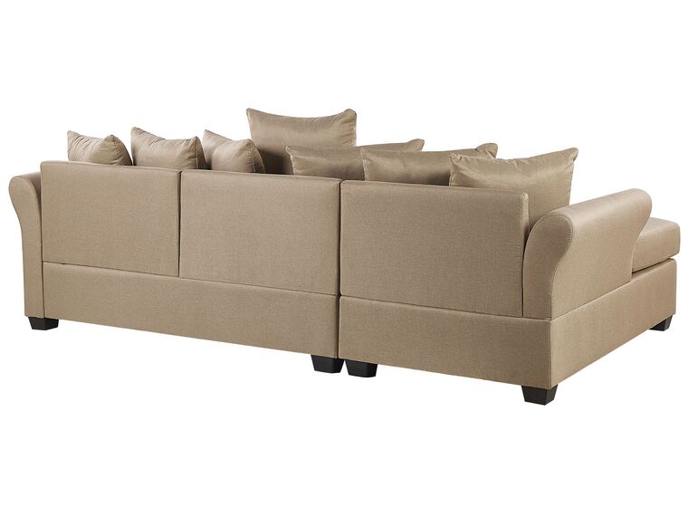 Right Hand Corner Sofa Beige VIKNA Beliani.co.uk