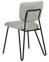 Set of 2 Boucle Dining Chairs Light Green NELKO_884731