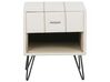 Faux Leather Bedside Table White BETIN_788990