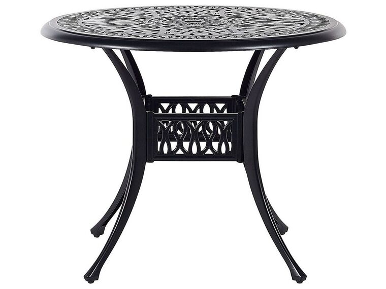 Fekete alumínium kerek asztal ⌀ 90 cm ANCONA_806912
