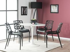 Ruokapöytä valkoinen ⌀ 90 cm BOCA Ruokapöytä valkoinen ⌀ 90 cm BOCA