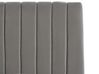 Polsterbett Samtstoff grau mit Stauraum 180 x 200 cm VION_826769
