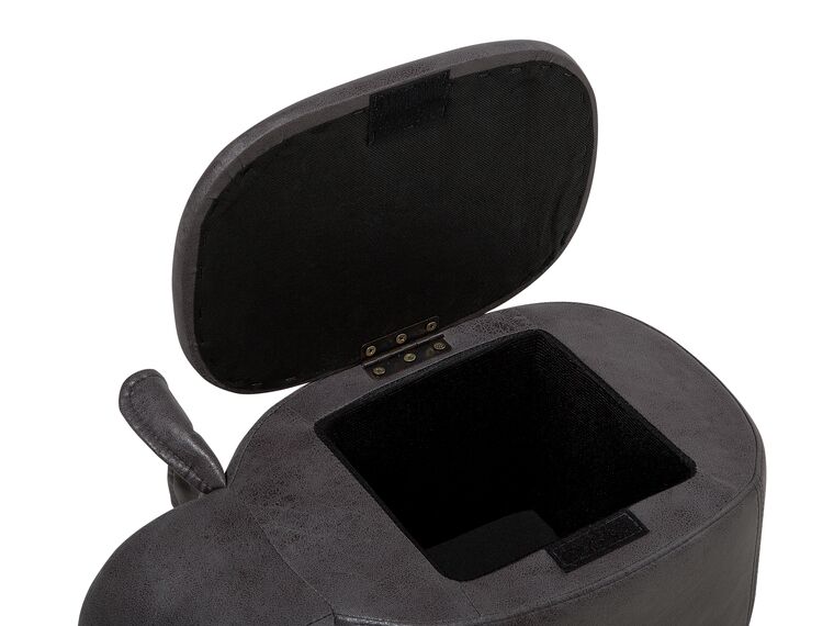 QSack Pouf XL In Ecopelle Grigio Scuro - Sacco Morbido Con Microperle EPS (Qualità Tedesca) - Fodera Cucita In Austria, Facile Da Pulire - 135x170 Cm