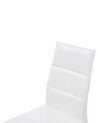 	Conjunto de 2 sillas de comedor de piel sintética blanco/plateado ROCKFORD_751524