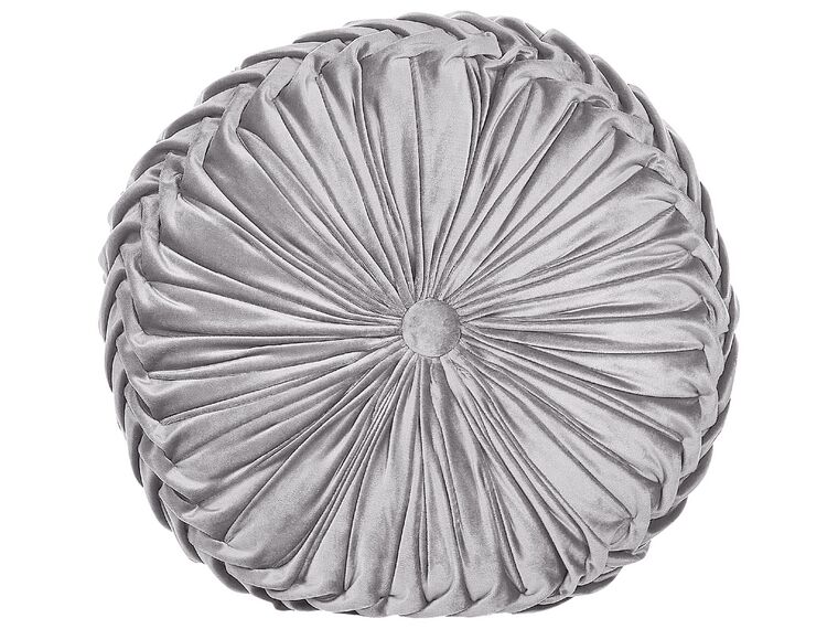 Almofada decorativa em veludo cinzento ⌀ 40 cm UDALA_854720