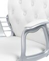 Swivel Faux Leather Office Chair White PRINCESS_740301