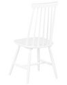 Zestaw 2 krzeseł do jadalni drewniany biały BURBANK_714143