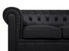 Canapé d'angle gauche 6 places en cuir PU noir CHESTERFIELD_709703