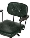 Chaise de bureau en cuir PU vert foncé ALGERITA_896688