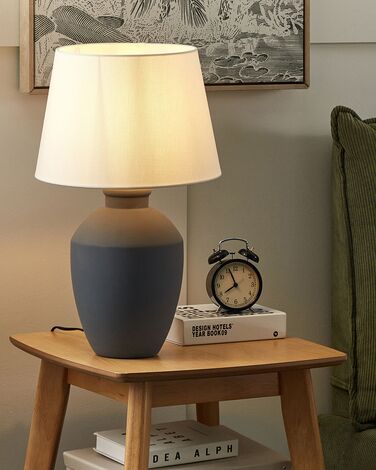 Ceramic Table Lamp Grey ARCOS