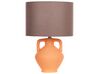 Lámpara de mesa de cerámica naranja LABRADA_878709