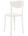 Sada 4 jídelních židlí plastových bílých VIESTE_809178