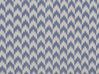 Outdoor Teppich blau 60 x 90 cm ZickZack-Muster Kurzflor MANGO_766468