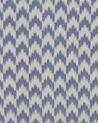 Outdoor Teppich blau 60 x 90 cm ZickZack-Muster Kurzflor MANGO_766468