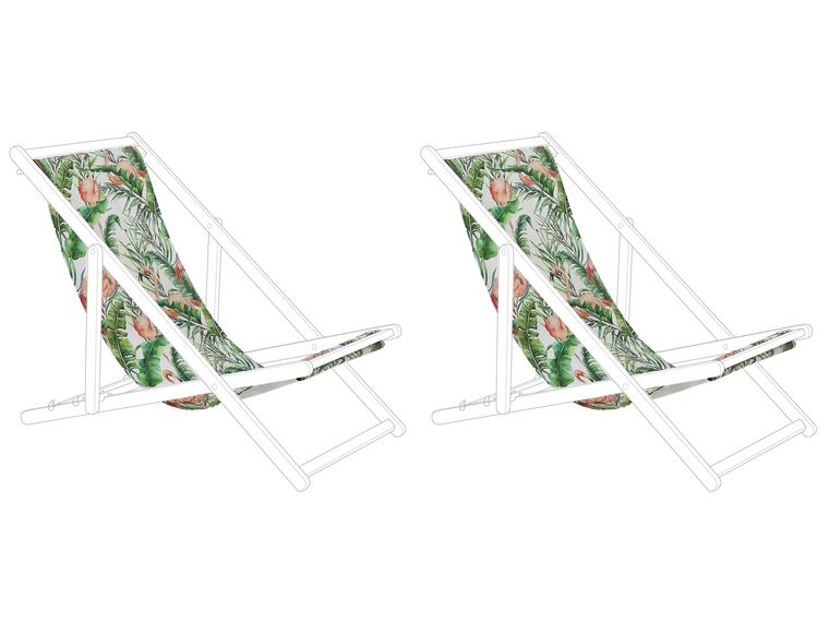 Doek voor strandstoel set van 2 stof flamingopatroon ANZIO/AVELLINO_800377
