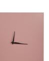 Železné nástenné hodiny 40 x 40 cm ružové TOMAR_915623