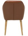 Faux Leather Dining Chair Golden Brown YORKVILLE_693227
