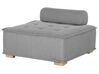 Conjunto de sofás 4 plazas de poliéster gris/madera clara TIBRO_825911