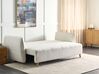 Canapé-lit en velours avec rangement blanc bouclé VALLANES_904221