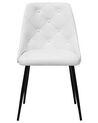 Set of 2 Dining Chairs Faux Leather White VALERIE_712772