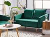 Sofa Set Samtstoff grün 5-Sitzer mit goldenen Beinen MAURA_788823