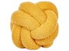 Set of 2 Boucle Knot Cushions 19 x 19 cm Yellow MALNI_854752
