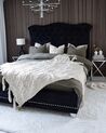 Łóżko welurowe 160 x 200 cm czarne AYETTE_877938