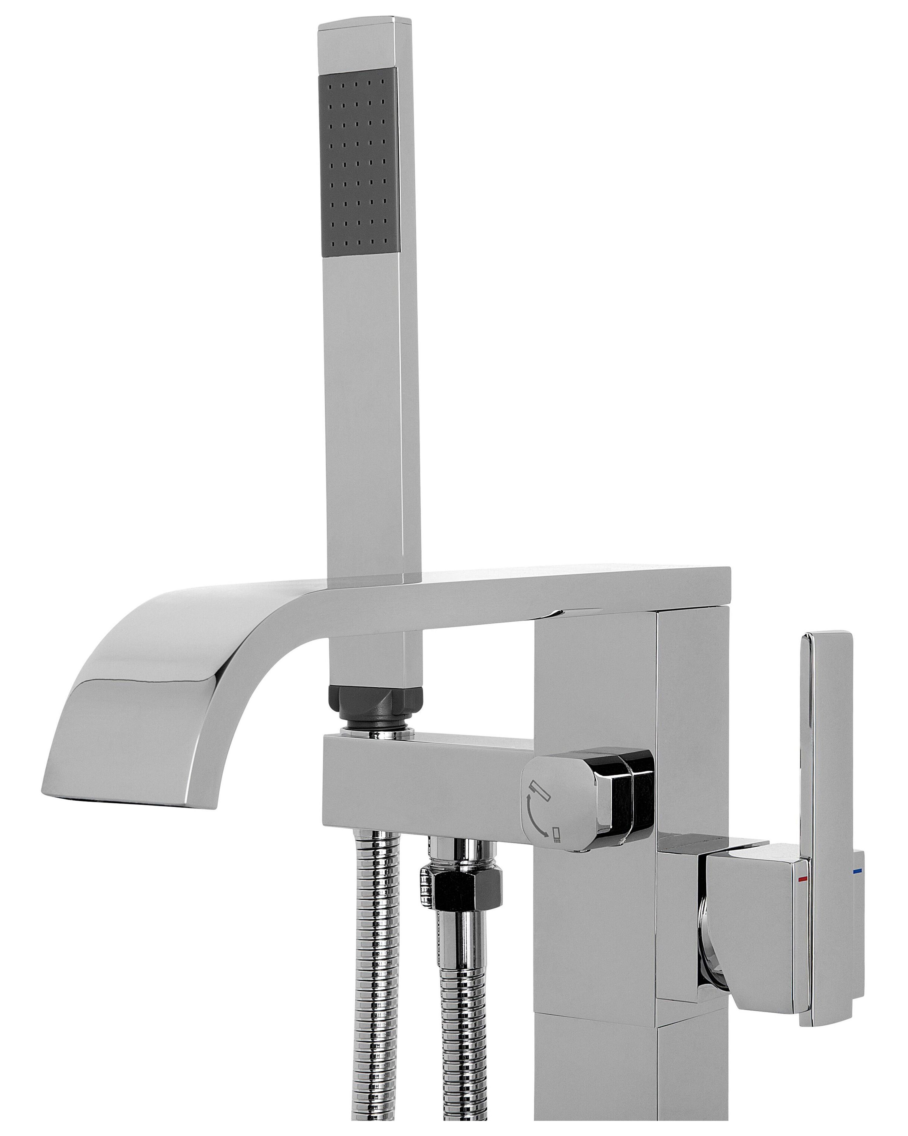 Bateria wannowa wolnostojąca srebrna NIAGARA