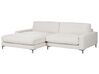 Right Hand Fabric Corner Sofa Off-White MALOY_893680