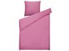 Conjunto de capas edredão em algodão acetinado rosa 135 x 200 cm HARMONRIDGE_815038