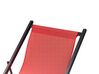 Strandstol rød/sort aluminium LOCRI II_857240