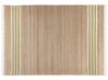 Teppich Jute beige / olivgrün 160 x 230 cm Streifenmuster Kurzflor zweiseitig MIRZA_850097