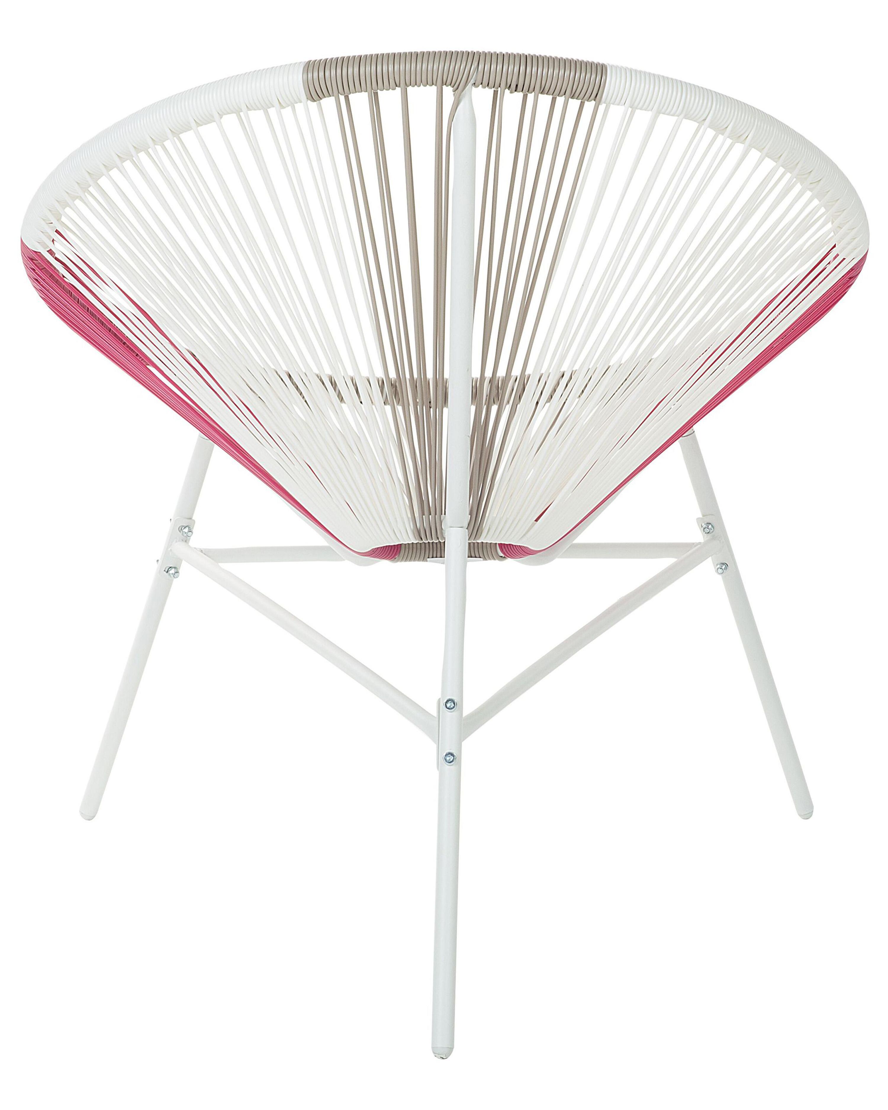 Set of 2 PE Rattan Accent Chairs Multicolour Pink ACAPULCO | Beliani.co.uk