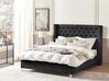 Velvet EU Super King Size Bed Black LUBBON_832389