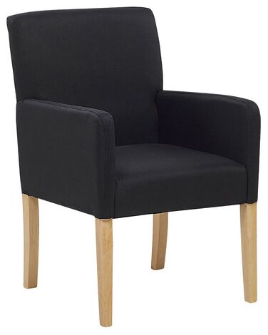 Fabric Dining Chair Black ROCKEFELLER