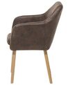 Faux Leather Dining Chair Brown YORKVILLE_693132