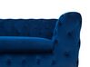 3 Seater Velvet Fabric Sofa Cobalt Blue SOTRA_727280